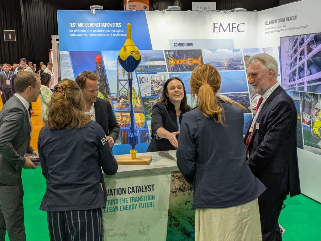 Deputy First Minister, Kate Forbes meeting with EMEC at All-Energy 2025